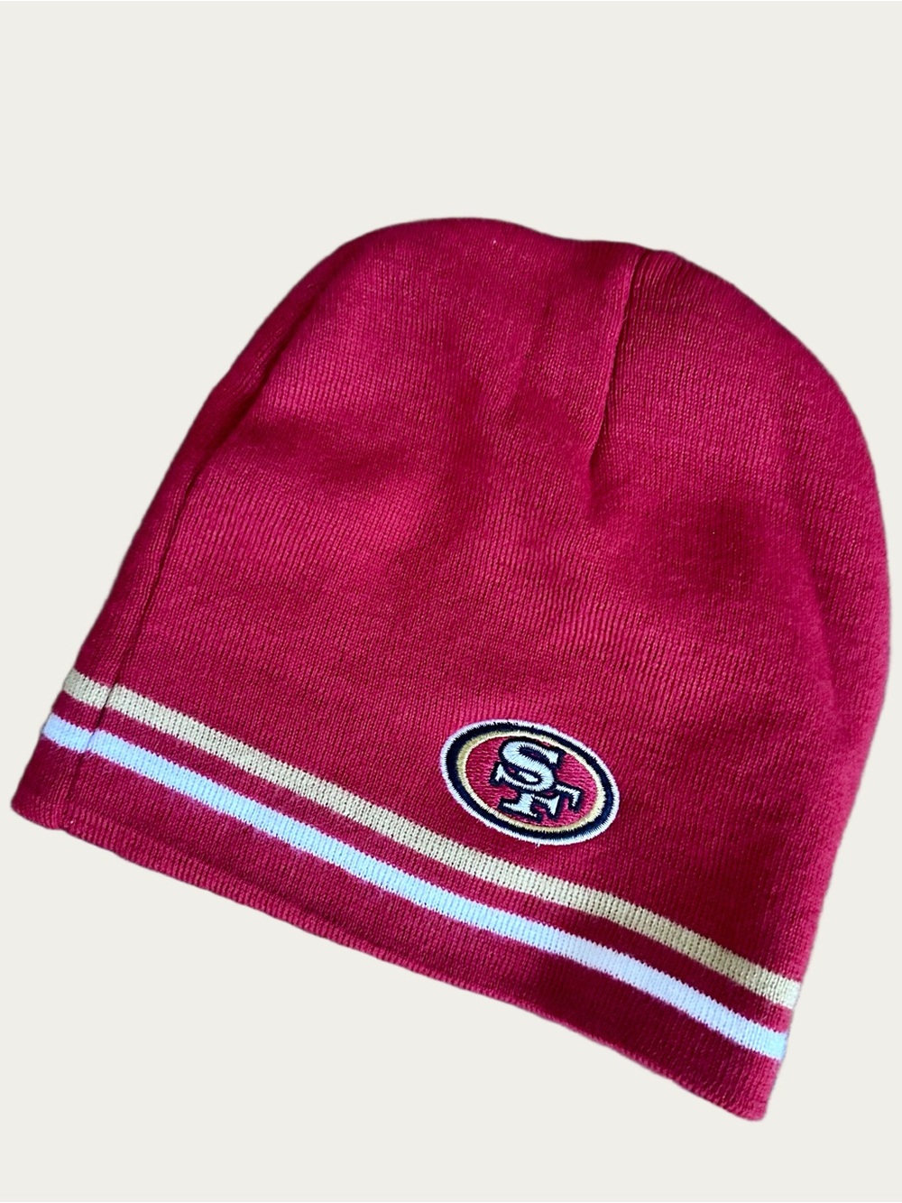 NFL Team Apparel San Francisco 49ers Red Beanie Skull Cap